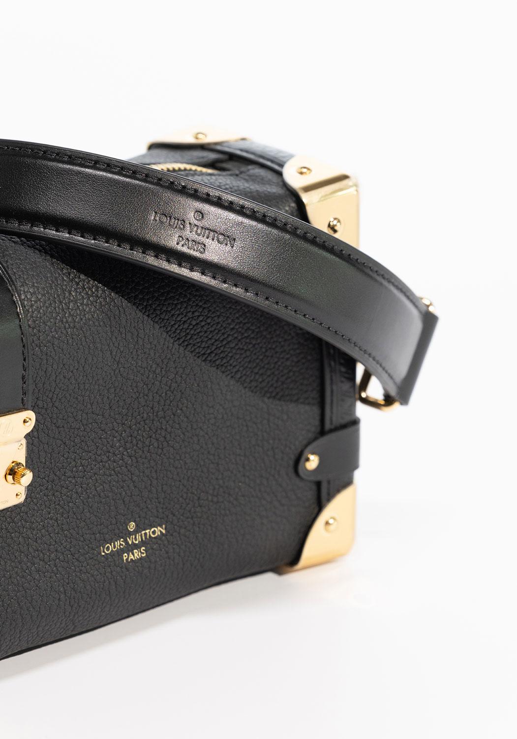Louis Vuitton Luxe handtas side trunk zwart met gouden afwerking by NB Luxury